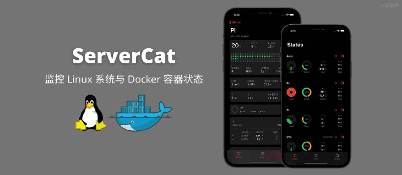 ServerCat - 监控 Linux 系统状态与 Docker 容器状态，还可作为 SSH 终端使用[iPad/iPhone] - 小众软件