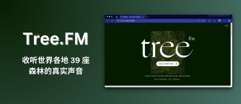 Tree.FM - 收听世界各地的森林之音｜39 座森林的真实录音 - 小众软件