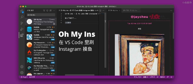 Oh My Ins - 在 VS Code 里刷 Instagram - 小众软件