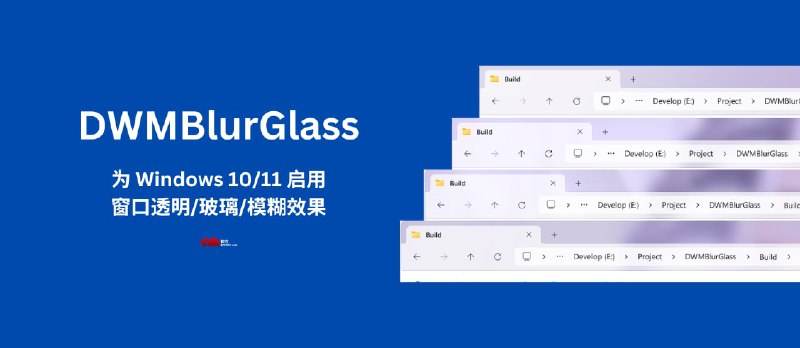 DWMBlurGlass - 为 Windows 10/11 启用窗口透明/玻璃/模糊效果 - 小众软件