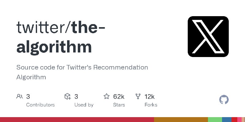 GitHub - twitter/the-algorithm: Source code for Twitter's Recommendation Algorithm