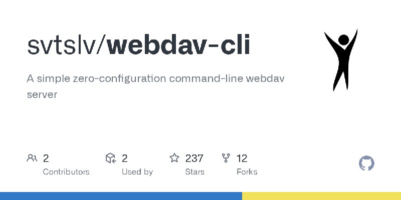 GitHub - svtslv/webdav-cli: A simple zero-configuration command-line webdav server