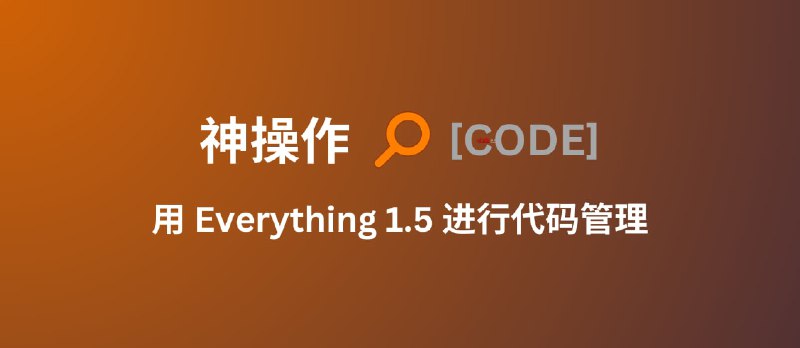 神操作：用 Everything 1.5 进行代码片段管理 - 小众软件