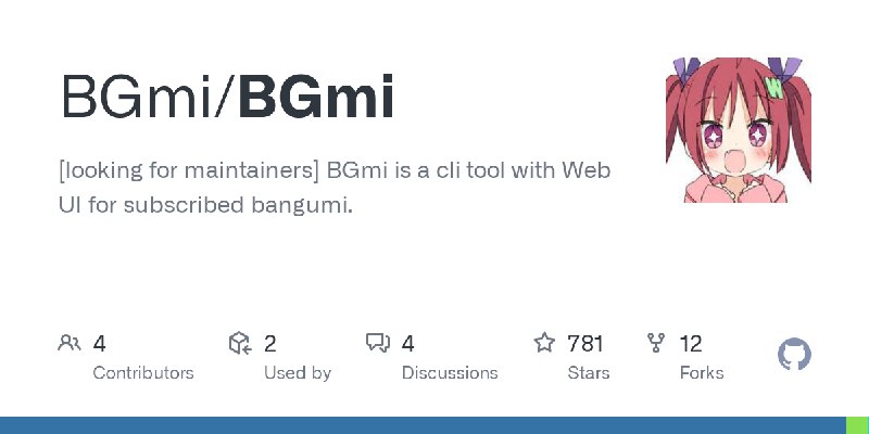 BGmi/README.cn.md at master · BGmi/BGmi