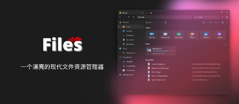 Files App - 一个漂亮的现代开源文件资源管理器[Windows] - 小众软件