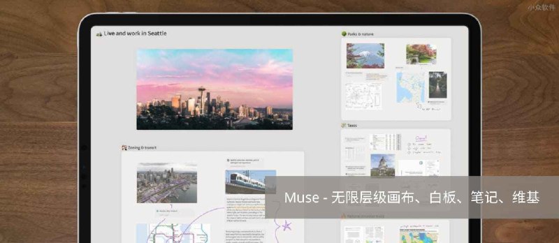 Muse - 无限层级画布，超越笔记、草图本，99 刀年费的应用长什么样？ - 小众软件