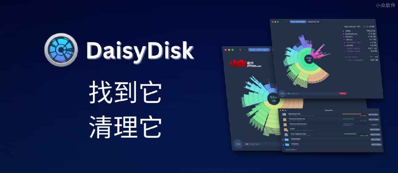 DaisyDisk - 磁盘空间扫描工具：找出了 macOS 系统数据中的 269.4GB 垃圾文件，来自 APFS 快照文件 - 小众软件