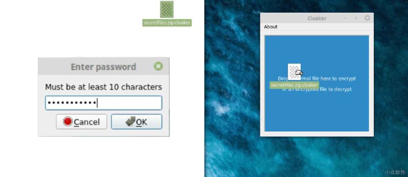 Cloaker - 简单的文件加密、解密工具[Win/macOS/Linux] - 小众软件