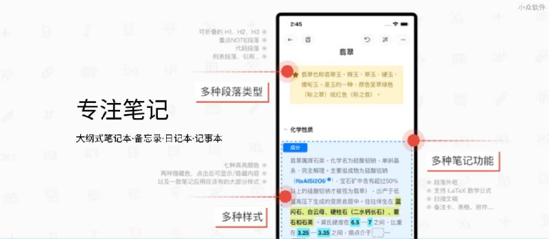 专注笔记 - 撰写极具可读性的笔记工具[iOS/macOS/Windows] - 小众软件