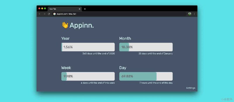 Time Progress - 在新标签页显示时间进度条[Chrome] - 小众软件