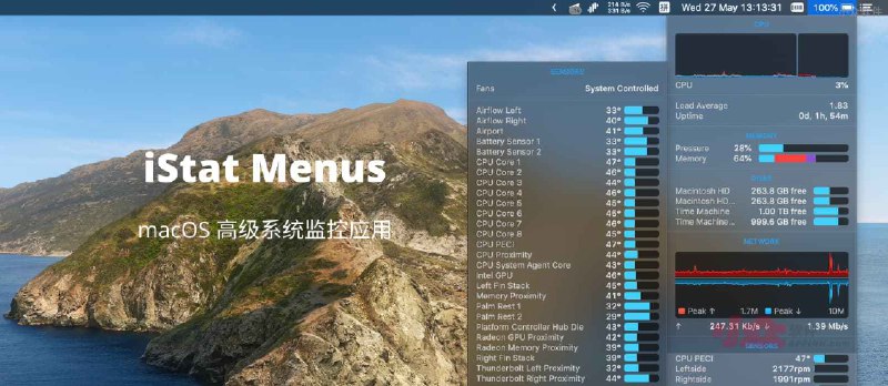 iStat Menus 6 在 BundleHunt 特价，只需要6刀，可激活3台 Mac，支持支付宝 - 小众软件