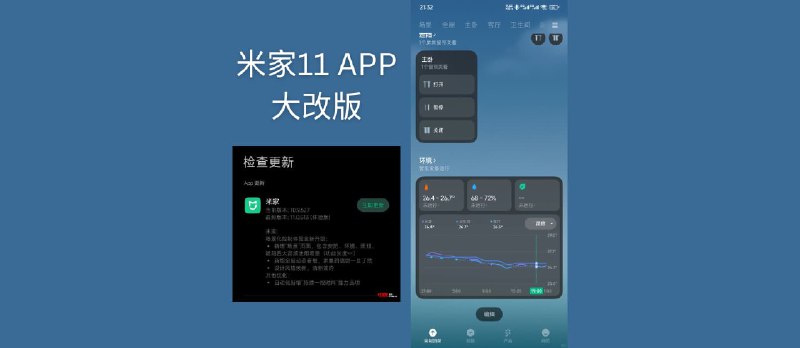 米家11 大改版，新增场景、全屋动态看板｜环境曲线挺好看的，想要。 - 小众软件