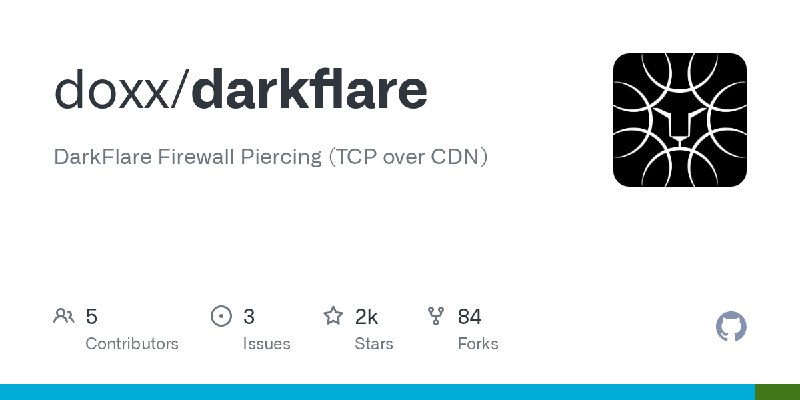 GitHub - doxx/darkflare: DarkFlare Firewall Piercing (TCP over CDN)