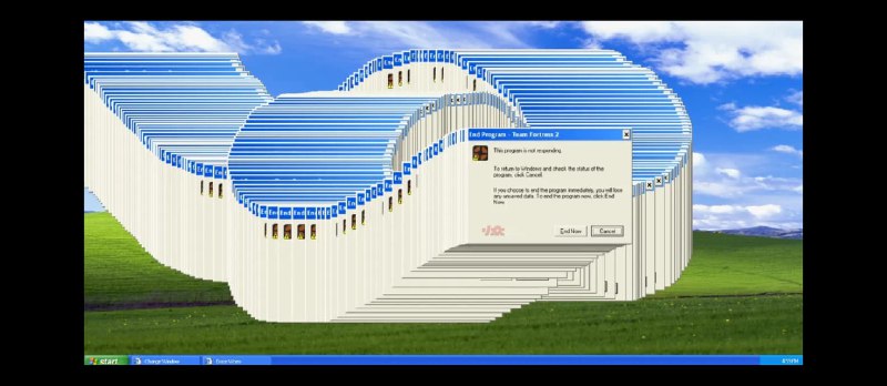 XPShadows - 模仿 WinXP 系统卡死状态,让桌面有100个窗口残影 - 小众软件