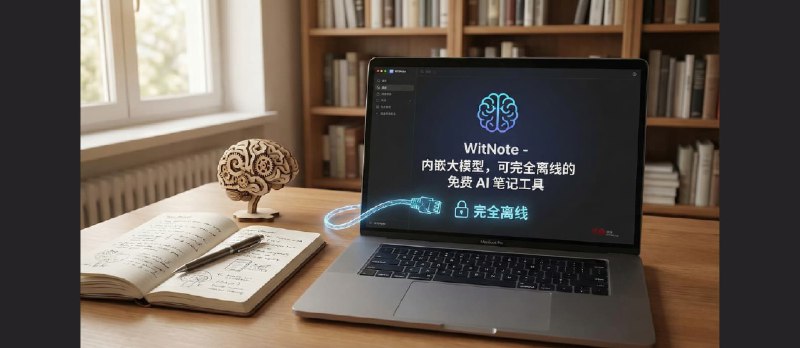 WitNote - 内嵌大模型，可完全离线的免费 AI 笔记工具[Windows/macOS] - 小众软件