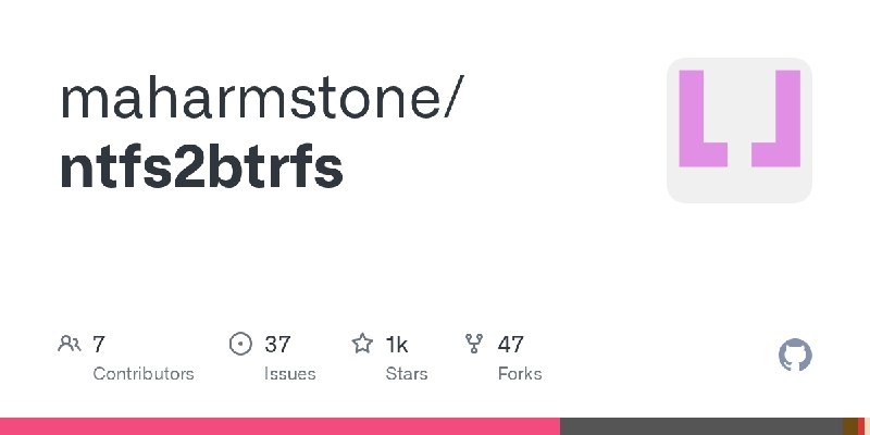 GitHub - maharmstone/ntfs2btrfs