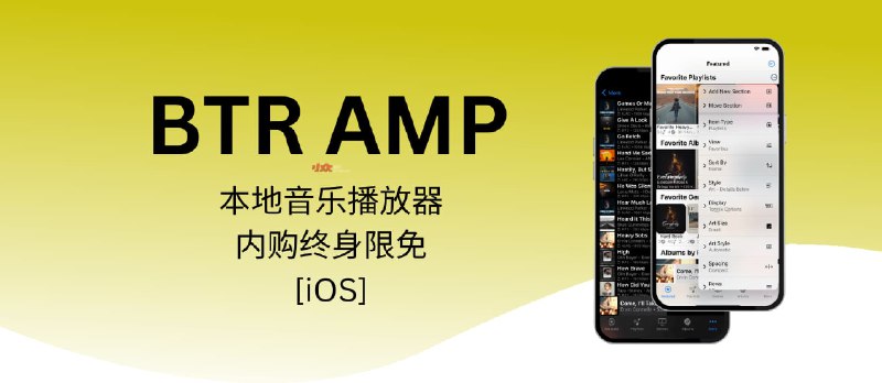 BTR AMP：本地音乐播放器，Pro 内购终身限免[iOS] - 小众软件