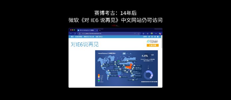 赛博考古：14年后，微软《对 IE6 说再见》中文网站仍可访问 - 小众软件