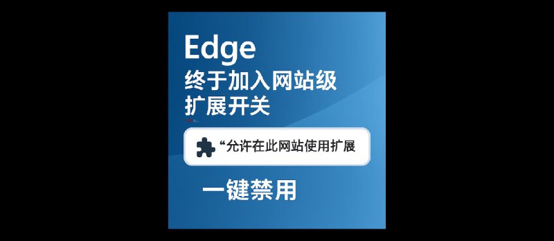 Edge 终于支持网站级扩展开关：新增「允许在此网站使用扩展」功能｜可针对任意网站，一键关闭所有扩展 - 小众软件