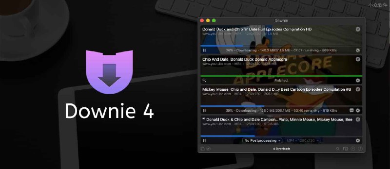 Mac 在线视频下载工具 Downie 4 发布，2019年6月之后购买可免费升级 - 小众软件
