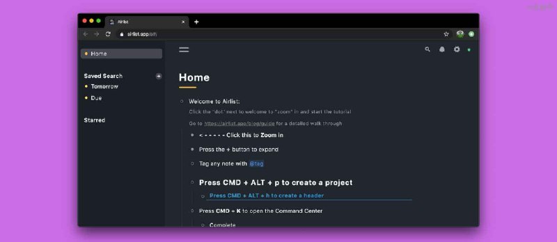 Airlist - 充满 Mac 人文气息的类 Workflowy 大纲笔记 - 小众软件