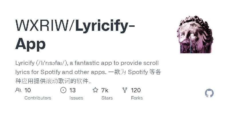 GitHub - WXRIW/Lyricify-App: Lyricify (/lɪ'rɪsəfaɪ/), a fantastic app to provide scroll lyrics for Spotify and other apps. 一款为…