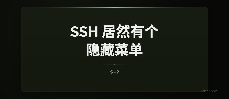 98.5% 的人都不知道：SSH 居然还有个“隐藏菜单” - 小众软件