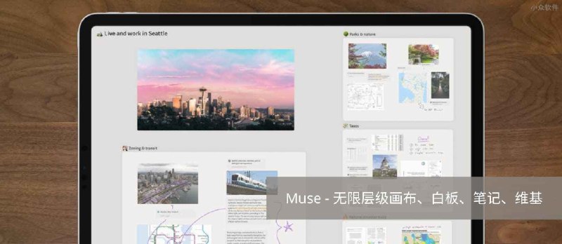 Muse - 无限层级画布，超越笔记、草图本，99 刀年费的应用长什么样？ - 小众软件