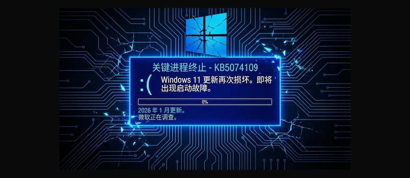 Windows 11 更新又坏了：微软怀疑部分电脑在安装 2026 年 1 月更新 (KB5074109) 后可能无法启动 - 小众软件