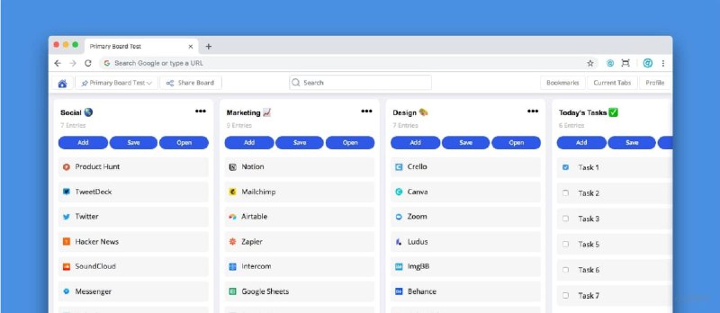Qlearly - 用横向看板的方式管理书签和很多的标签页[Chrome/Firefox] - 小众软件