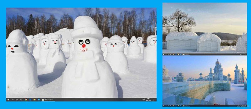 Snow Sculptures - 14 幅图像的 Windows 10 冬日雪景主题，微软官方主题 - 小众软件
