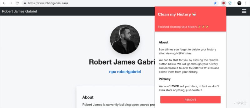 Clean my History - 从 Chrome 历史记录一键删除指定 NSFW 网站（支持15000+） - 小众软件