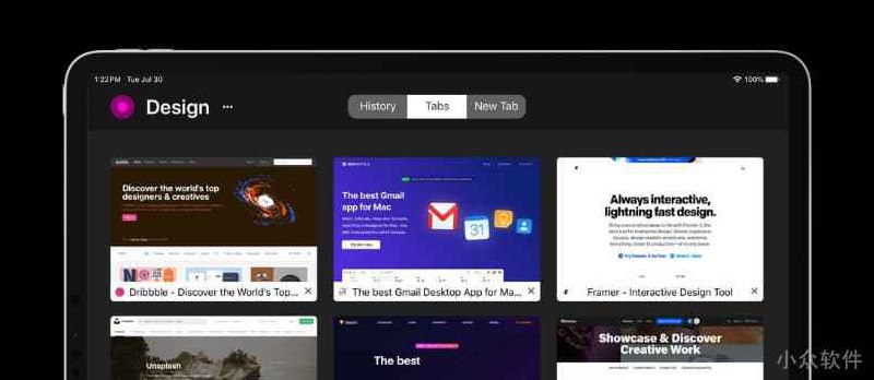 Space Browser - 标签页分组、时间轴历史记录，专为 iPad Pro 设计的浏览器 - 小众软件