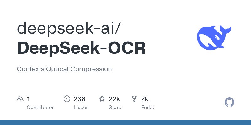 GitHub - deepseek-ai/DeepSeek-OCR: Contexts Optical Compression