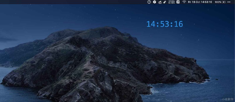 zClock - Mac 桌面时钟，在桌面置顶显示极简时钟、倒计时、网速 - 小众软件