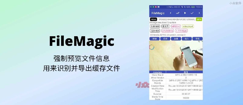 FileMagic&nbsp;- 强制预览文件信息，用来识别并导出缓存文件 - 小众软件