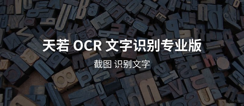 天若 OCR 文字识别专业版本[Win] - 小众软件