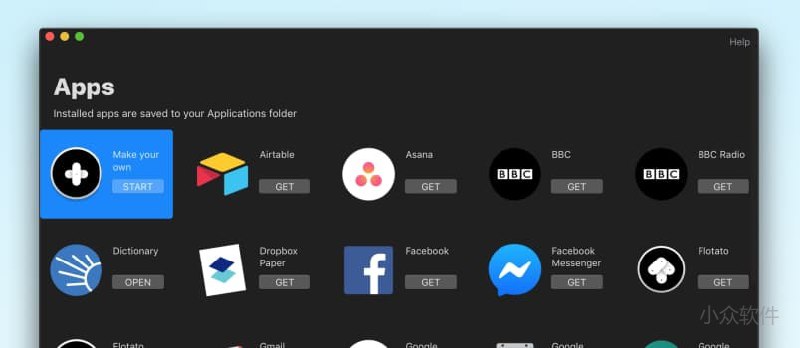 Flotato - 将网页变成桌面应用[macOS] - 小众软件