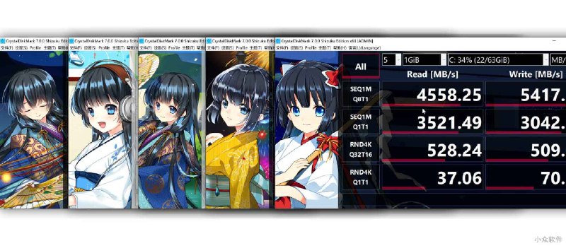 CrystalDiskMark 7 发布，更萌的硬盘检测工具[Windows] - 小众软件