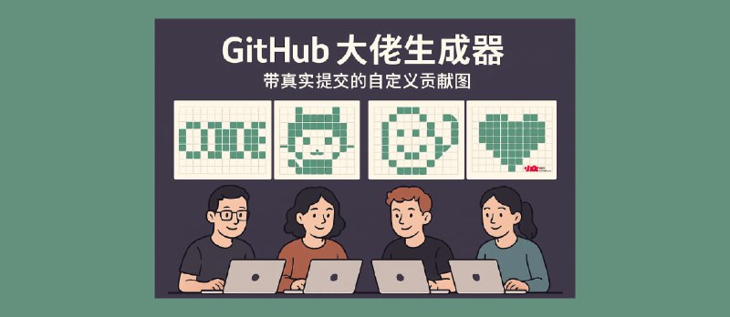 4 款 GitHub 大佬生成器,带真实提交的自定义贡献图 - 小众软件