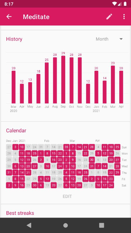 Loop Habit Tracker： 简单的开源工具，用图表和统计数据来跟踪习惯和长期目标Loop 是一款Android应用程序，以详细的图表和统计数据展示习惯如何随着时间的推移而改善