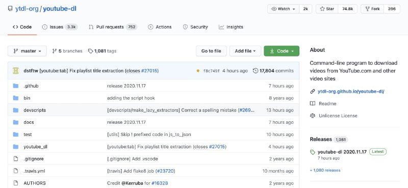 youtube-dl 回到 GitHub 了