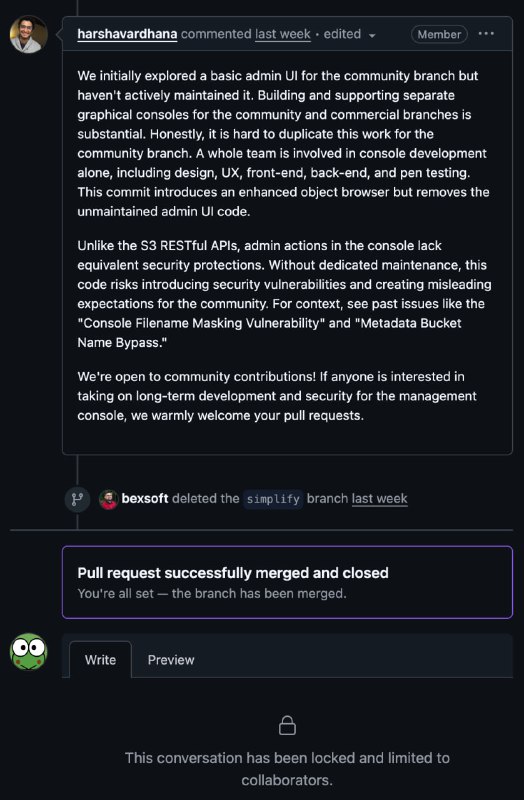 开源工具 MinIO 沦陷：4 大功能、11万行代码说删就删