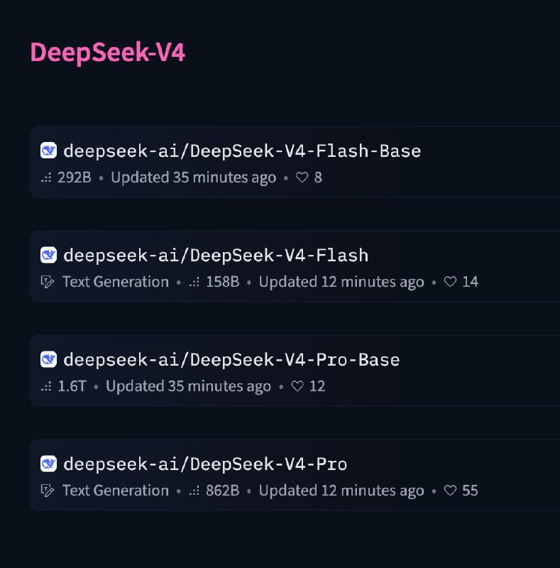 DeepSeek V4 已发布