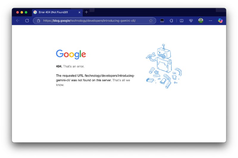 1个小时前，谷歌发布了 Gemini CLI，说这是一款免费开源工具，可将其 AI 代理引入开发者终端
