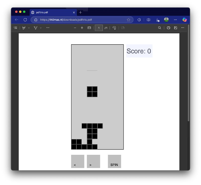 PDF 里的俄罗斯方块