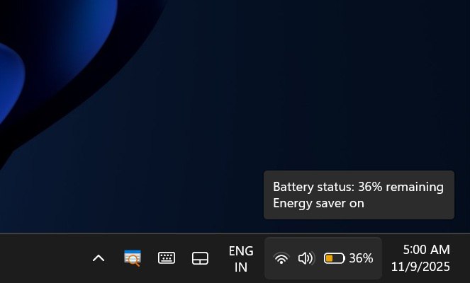 Windows 11 的新彩色电池图标