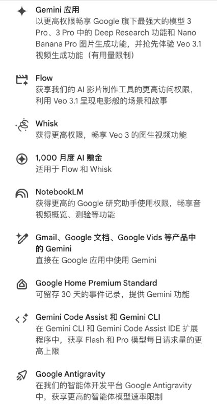 Gemini Pro 版 58% 优惠（可与5人共享）