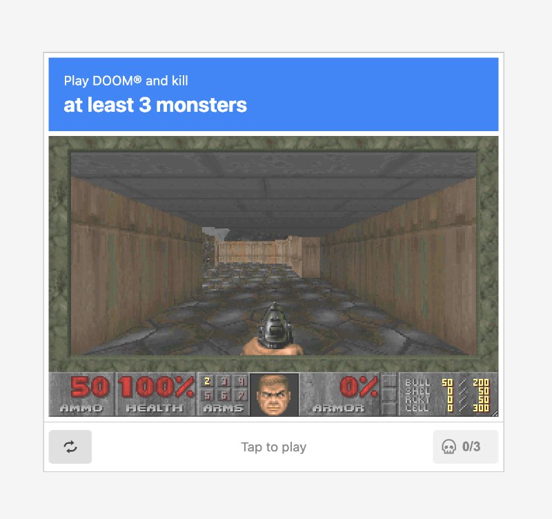 将 DOOM 放到在人机验证中