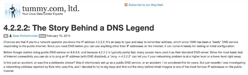 4.2.2.2：一个 DNS 传奇背后的故事 